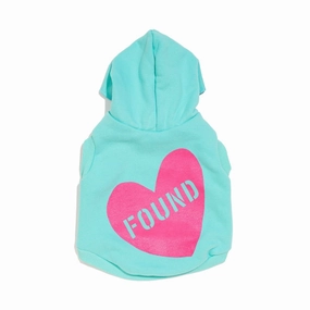 Big Full Heart Animal Hoodie, Aqua   Fuchsia