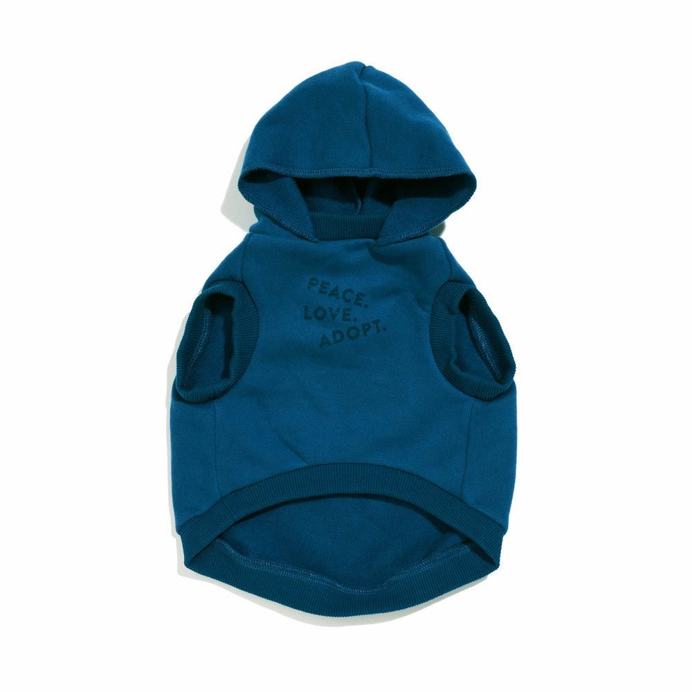 Big Full Heart Animal Hoodie, Blue   Navy