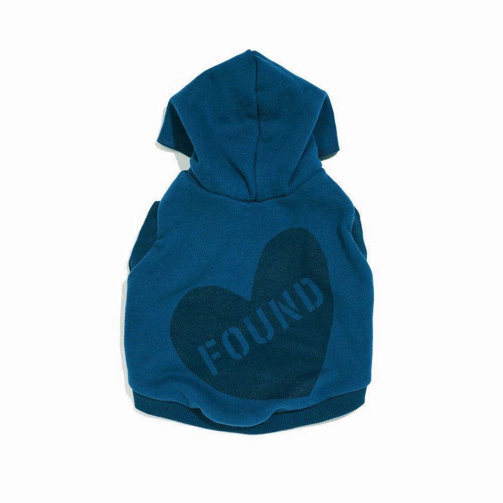 Big Full Heart Animal Hoodie, Blue   Navy