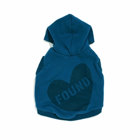 Big Full Heart Animal Hoodie, Blue   Navy