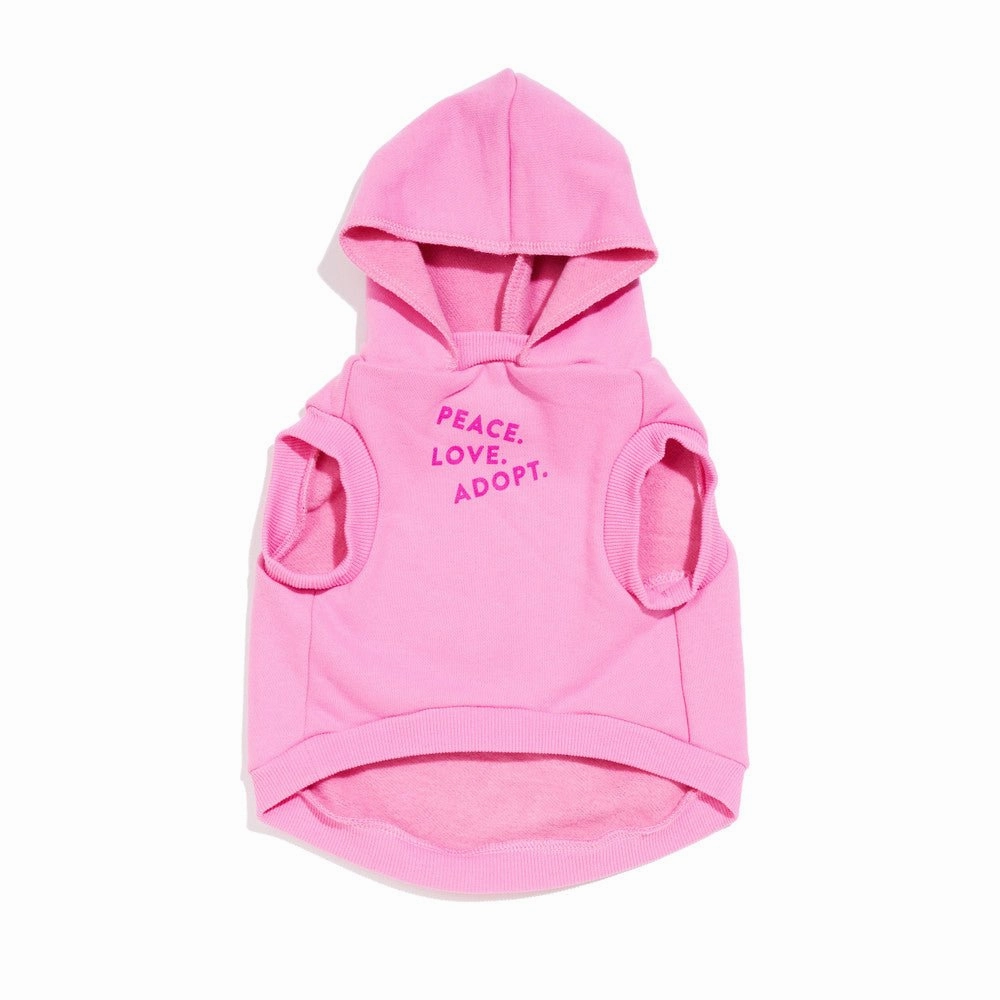 Big Full Heart Animal Hoodie, Candy Pink   Magenta