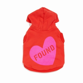 Big Full Heart Animal Hoodie, Coral Orange   Neon Pink