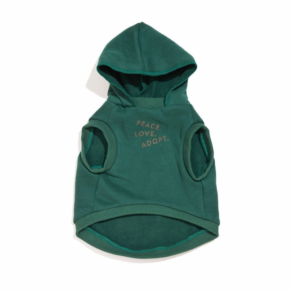 Big Full Heart Animal Hoodie, Hunter Green   Pine