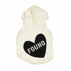 Big Full Heart Animal Hoodie, Natural   Black