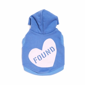 Big Full Heart Animal Hoodie, Periwinkle   Light Pink