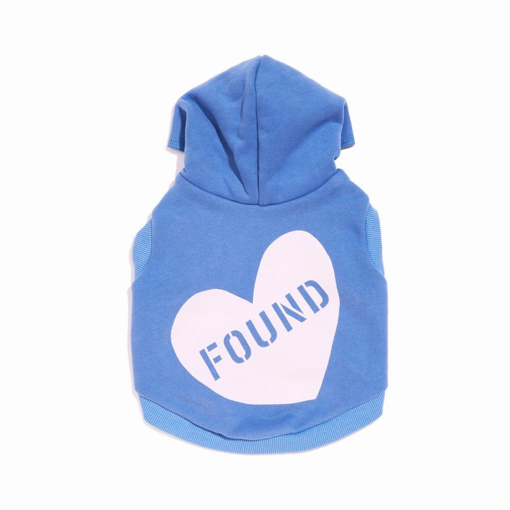 Big Full Heart Animal Hoodie, Periwinkle   Light Pink