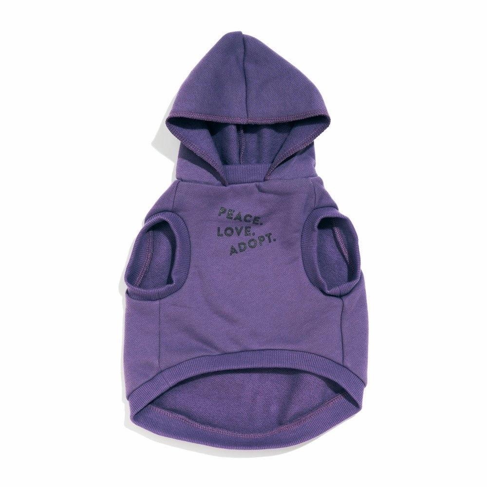 Big Full Heart Animal Hoodie, Purple   Plum