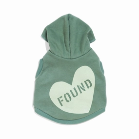 Big Full Heart Animal Hoodie, Sage   Mint