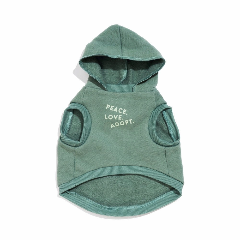 Big Full Heart Animal Hoodie, Sage   Mint