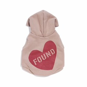 Big Full Heart Animal Hoodie, Taupe   Rust