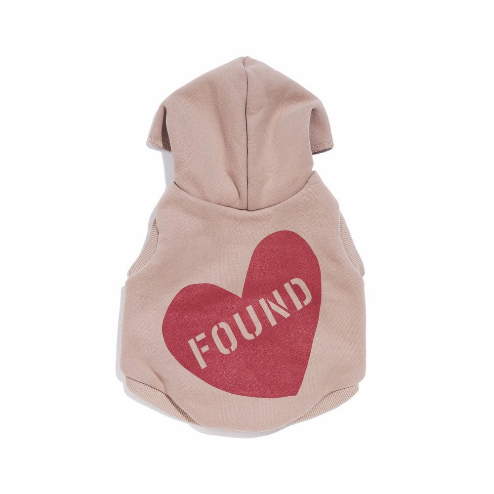 Big Full Heart Animal Hoodie, Taupe   Rust