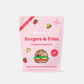 Bocce's Bakery Burgers & Fries Beef, Sweet Potatoes & Cheese Dog Treats