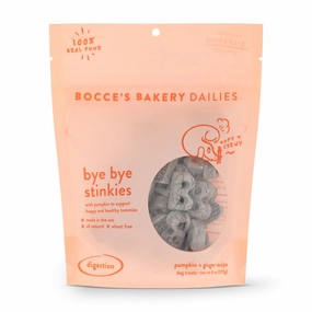 Bocce's Bakery Dailies Bye Bye Stinkies Pumpkin   Ginger Recipe Dog Treats