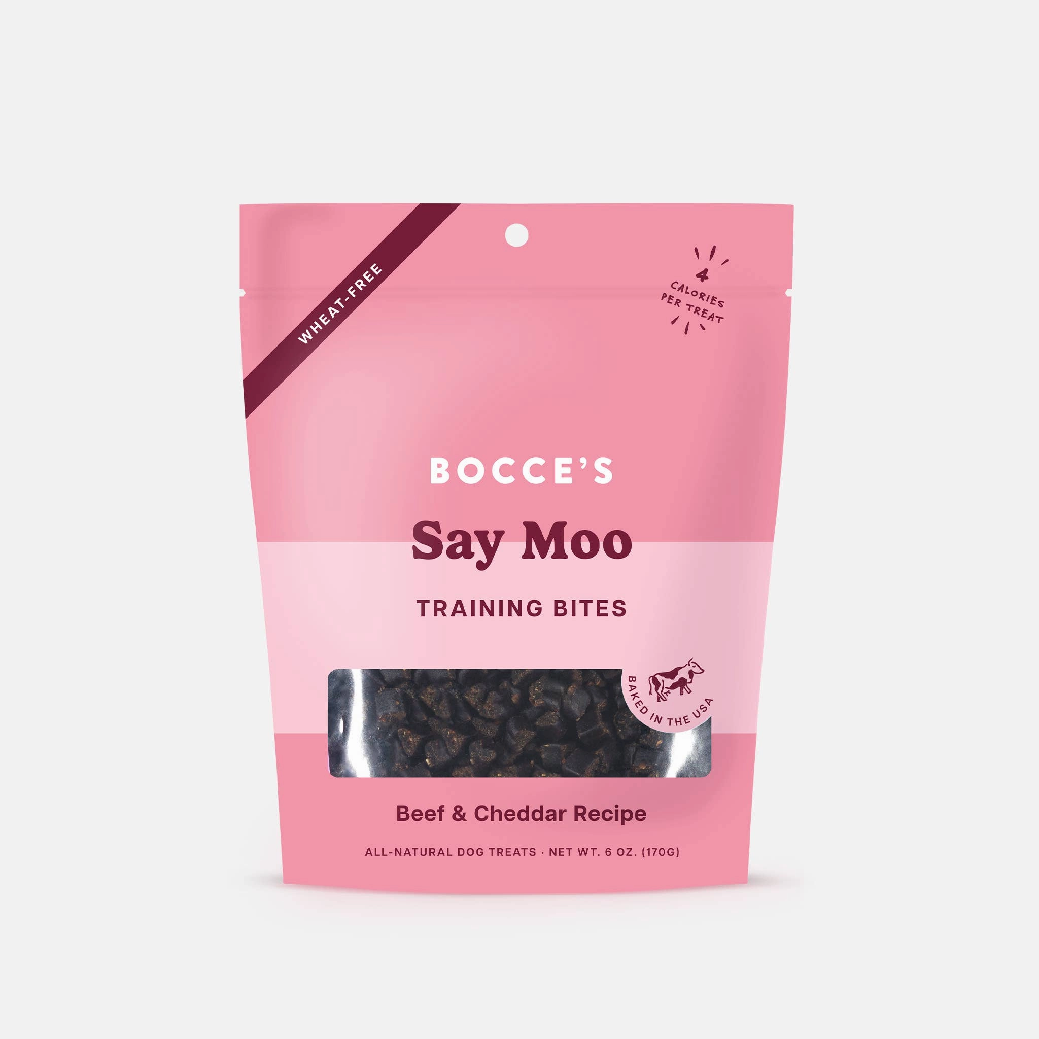 Bocce's Bakery Say Moo Beef & Cheddar Training Bites Dog Treats