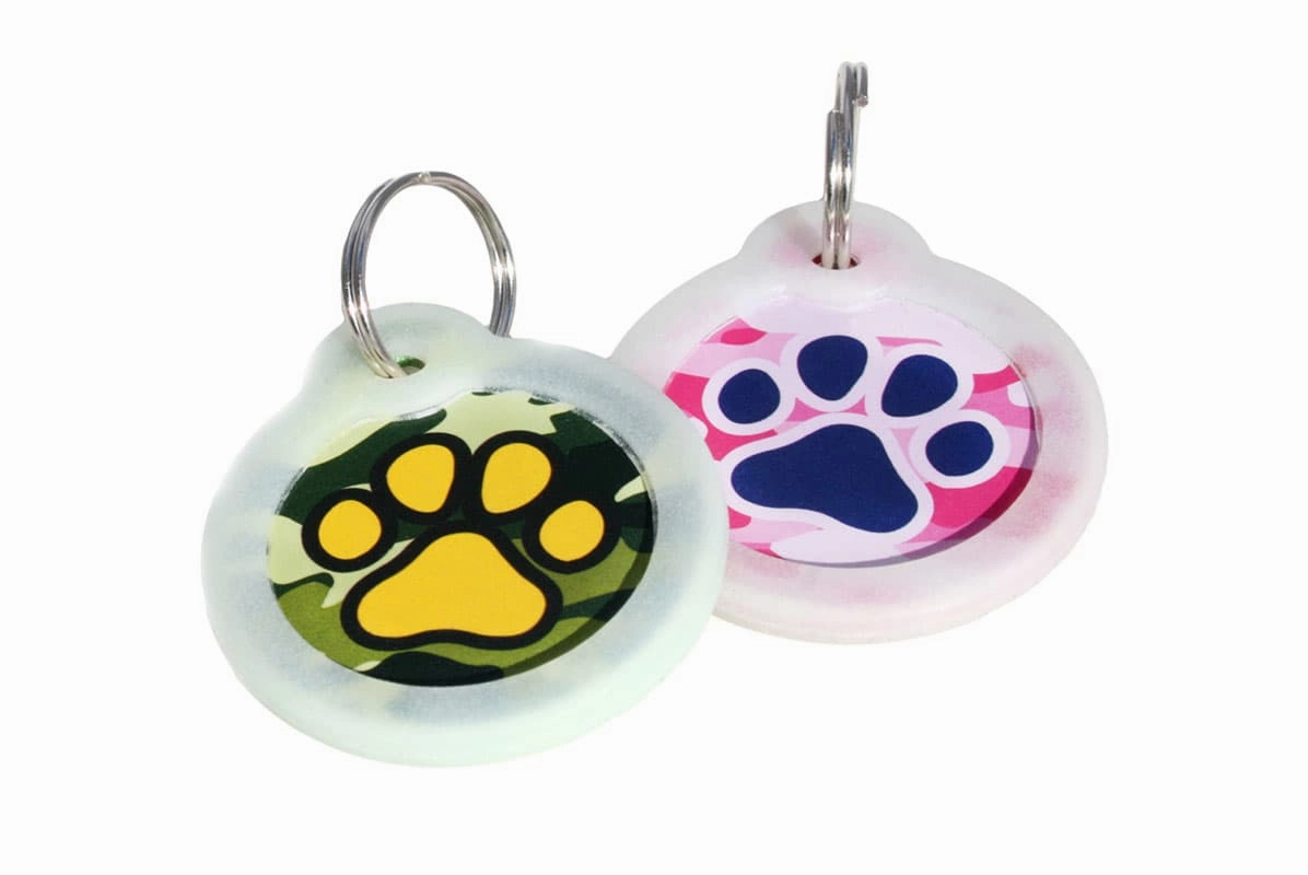 Camo Pet ID Tag with Tag Silencer