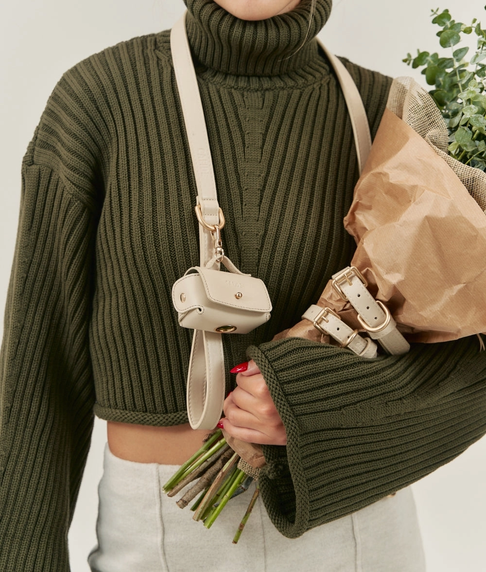Collar Cuero Vegano Beige, Jala