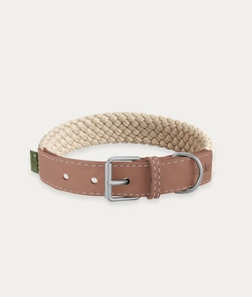 Collar Cuero Vegano Marr??n, Corda