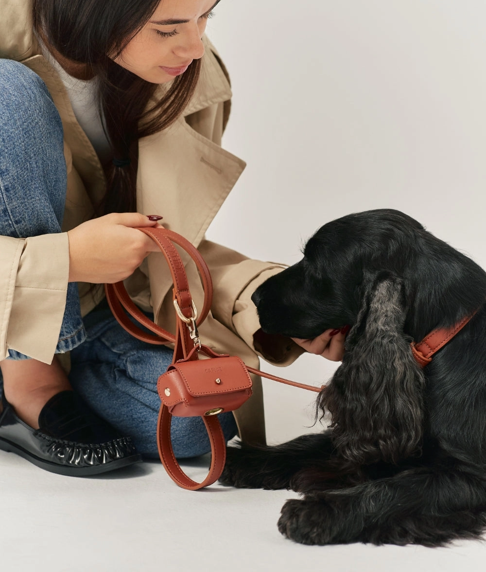 Collar Cuero Vegano Marr??n, Jala