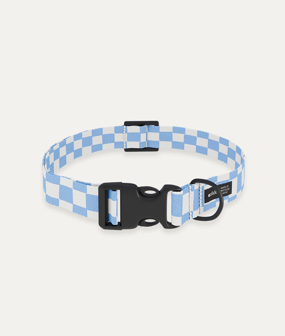 Collar PET Reciclado Dise?o Vichy Azul, Juno