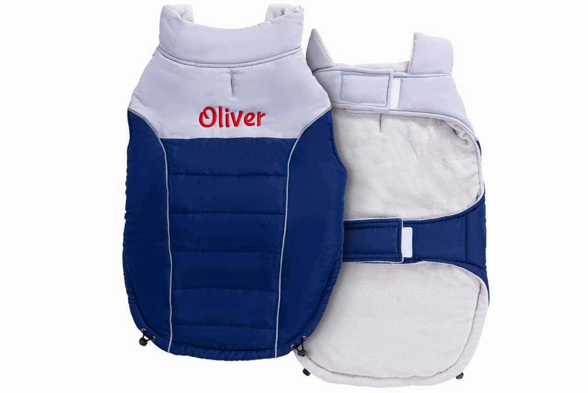 Dog Puffer Jacket, Personalized Insulated Dog Vest