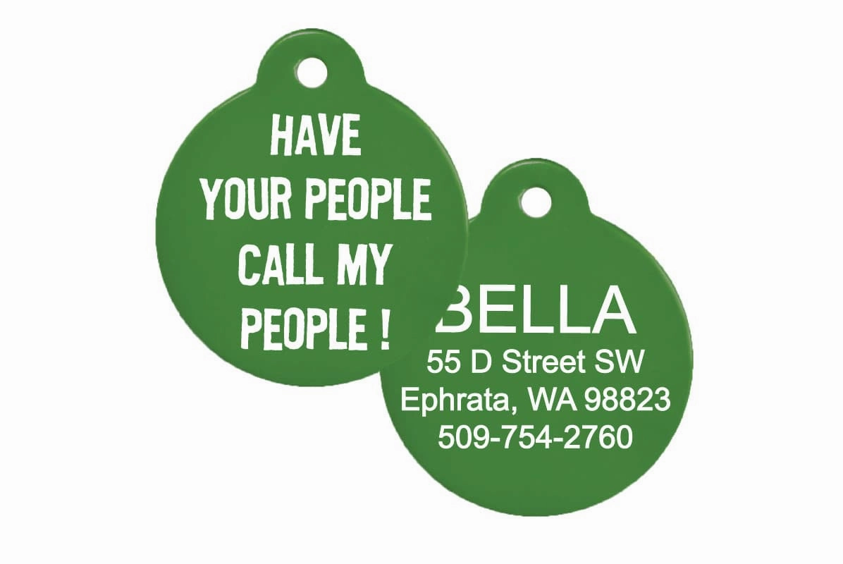 Have Your People Call My People Pet ID Tag with Silencer