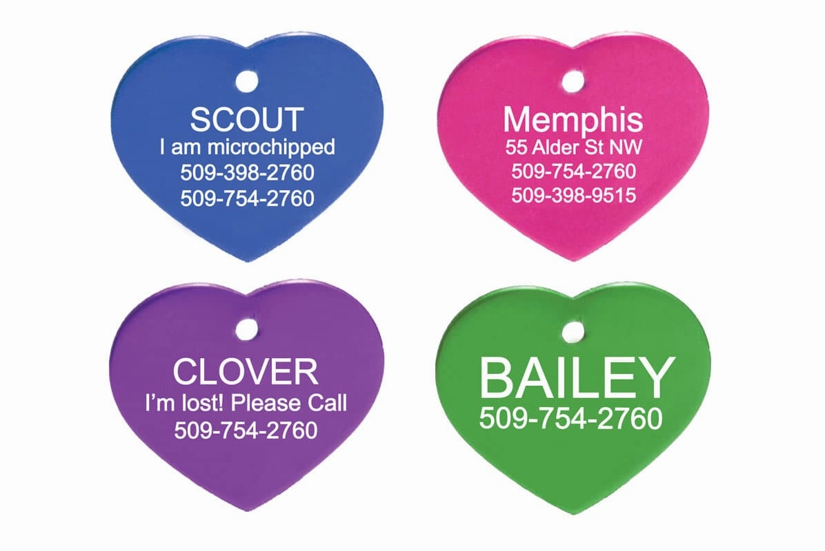 Heart Shaped Pet ID Tag