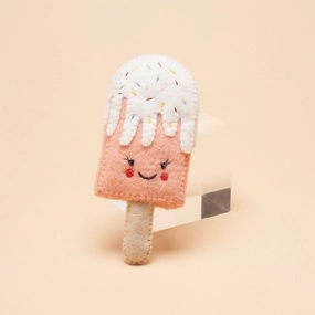 Peach Popsicle Squeaker Toy