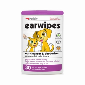 Petkin Ear Wipes for Dogs & Cats
