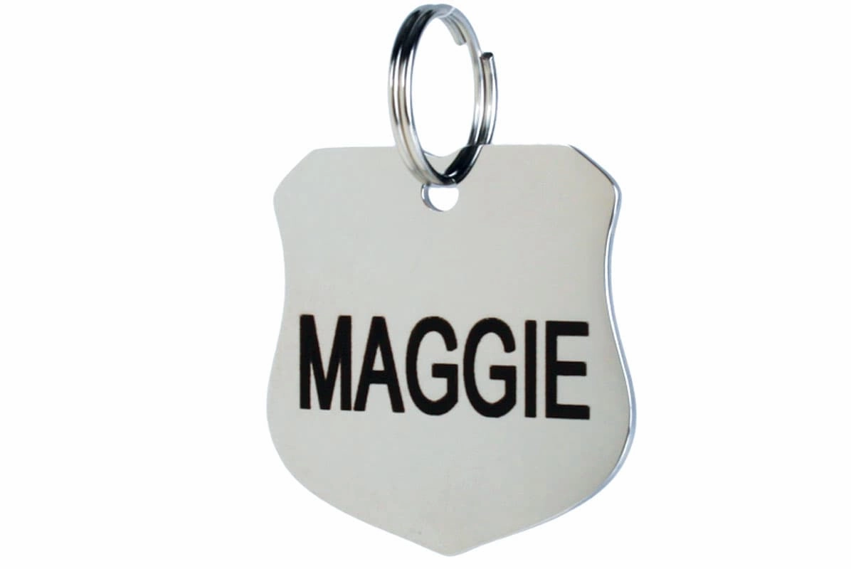 Ranger Badge Pet ID Tag in Stainless Steel