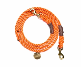 Rescue Orange Rope Dog Leash | Bolt Snaps | Adjustable | Found My Animal