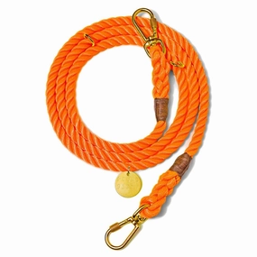 Rescue Orange Rope Dog Leash, Adjustable - Found My Animal