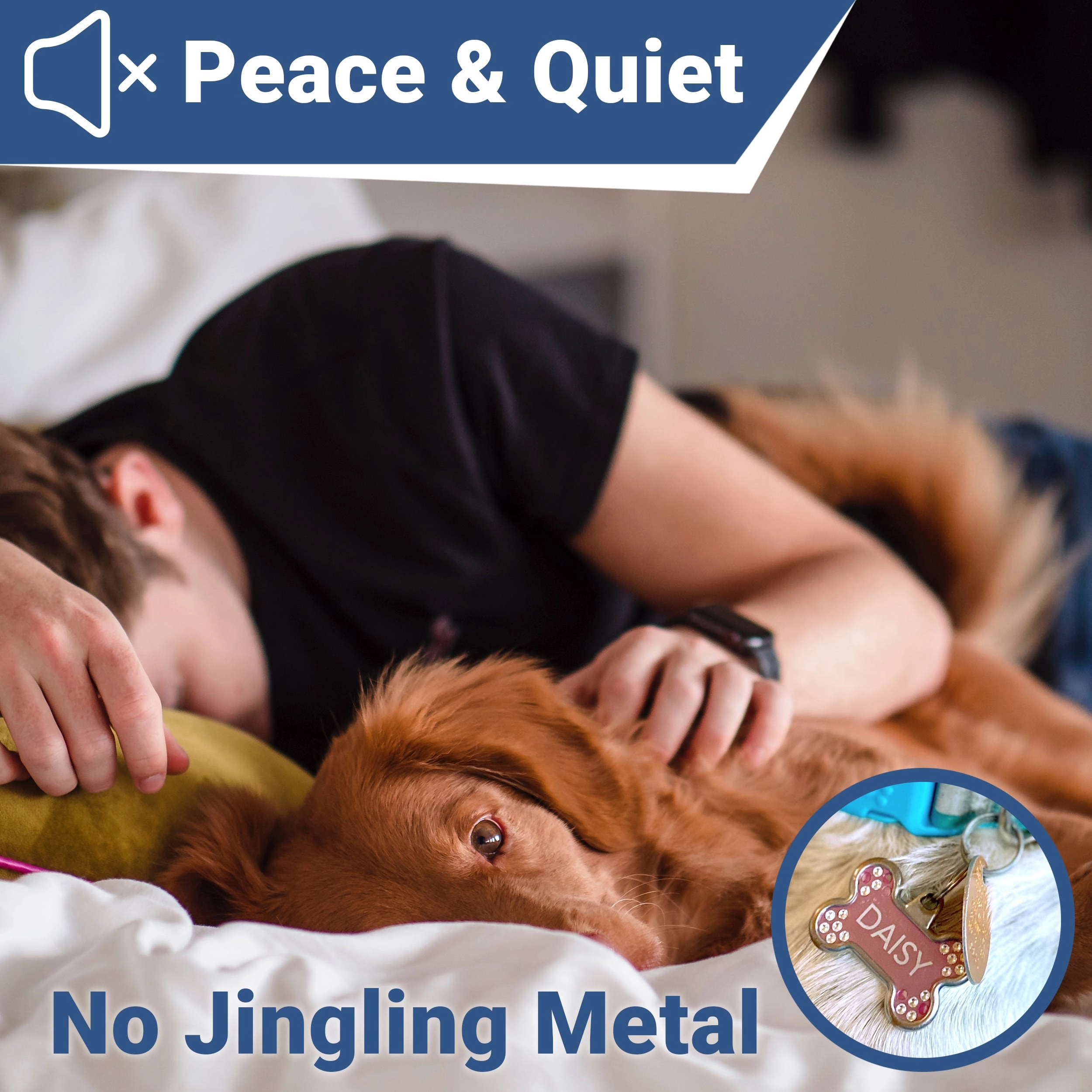 Silent Slide On Dog Tag Personalized