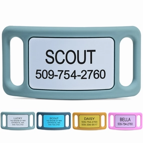Silicone Slide-On Dog Tag Personalized