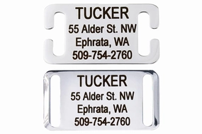 Slide-On Dog Tags, Stainless Steel