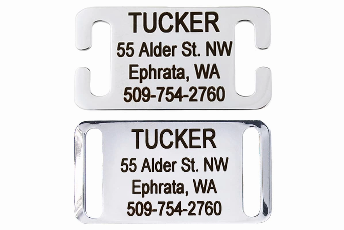 Slide-On Dog Tags, Stainless Steel
