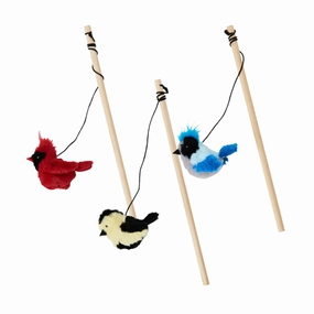 Songbird Cat Teaser Wand with Catnip