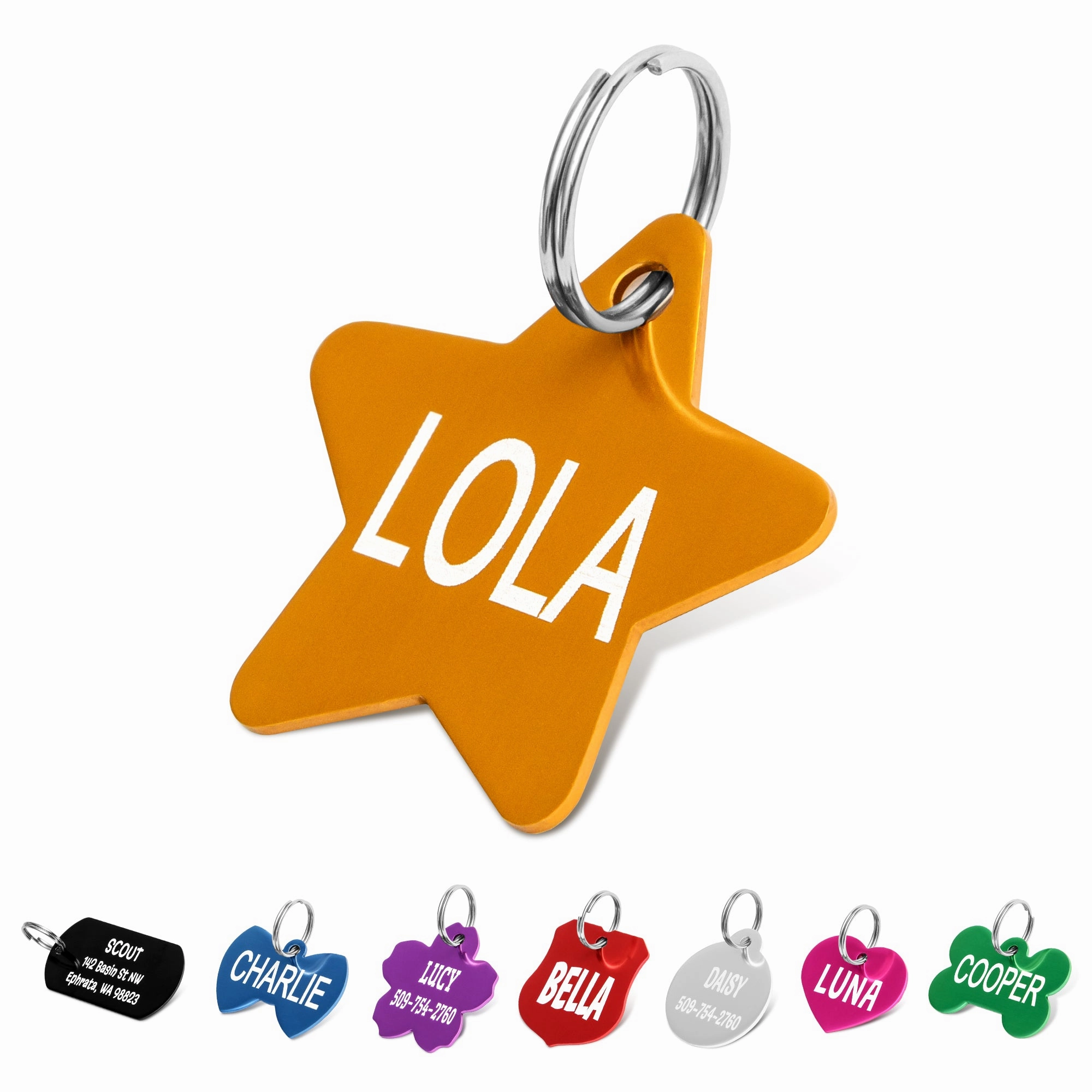 Star Shaped Pet ID Tag