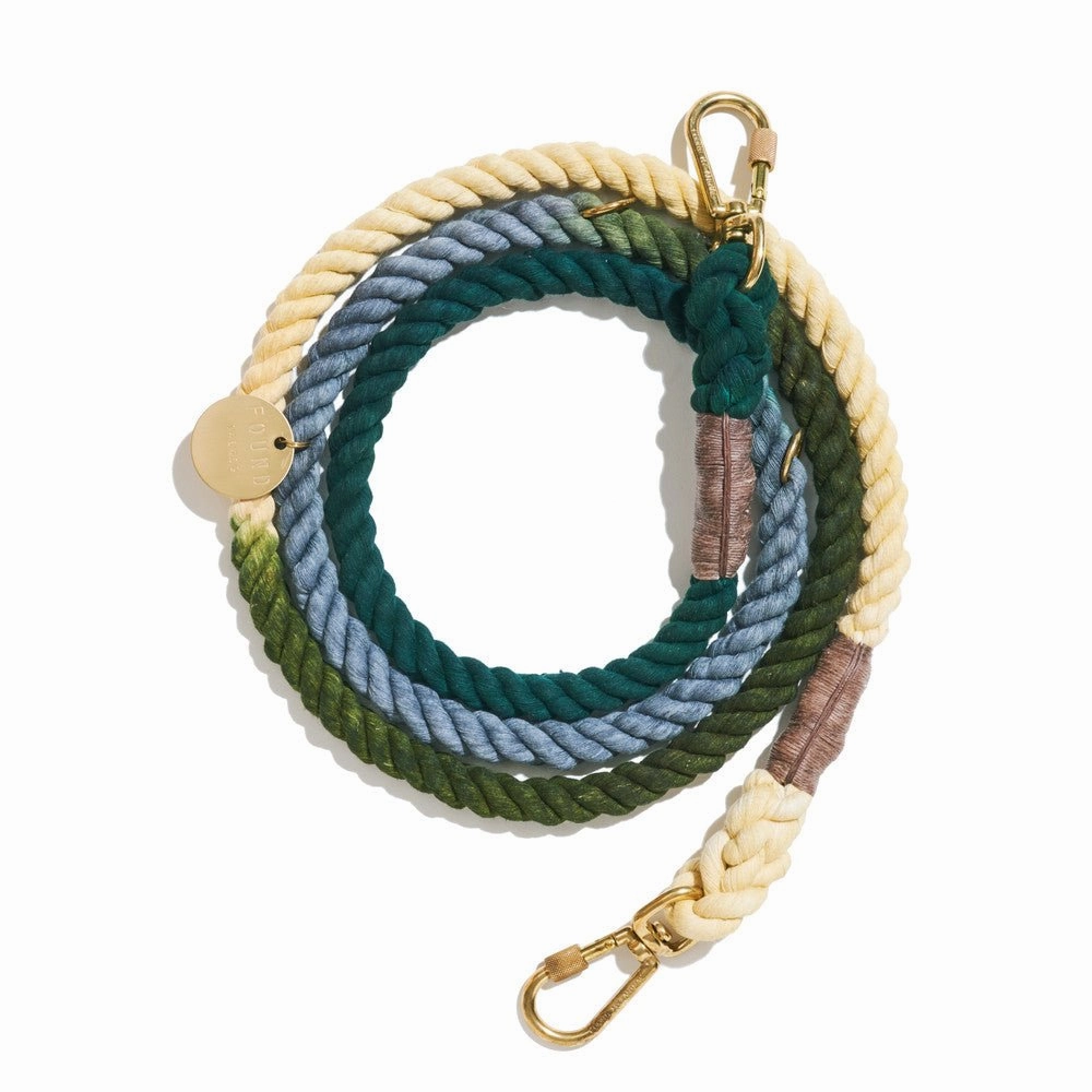 The Catskill Ombre Cotton Rope Dog Leash, Adjustable | Found My Animal