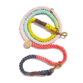 The Claude Cotton Rope Dog Leash | Bronze Bolt Snaps, Adjustable | Found my Animal