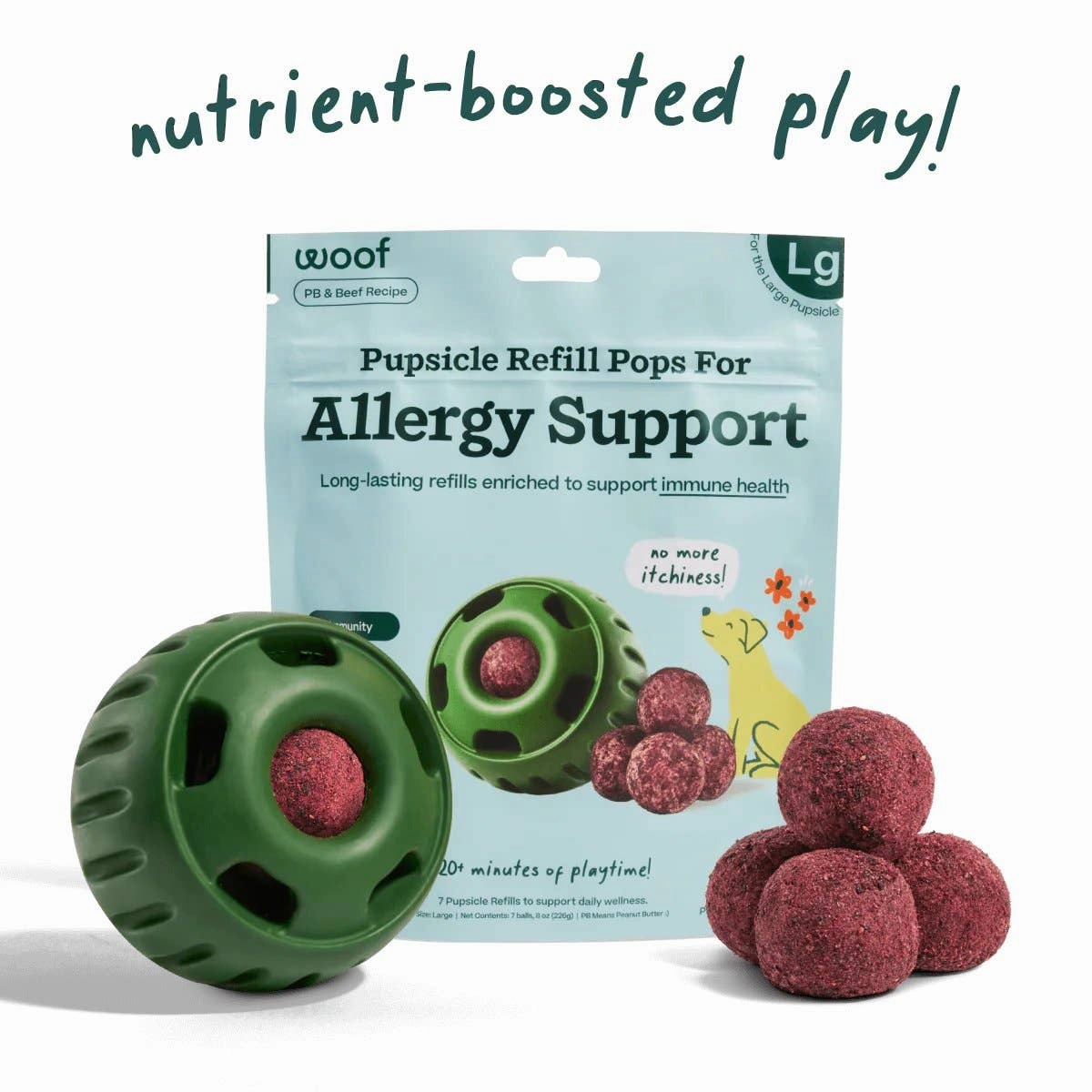 Woof Pupsicle Allergy & Immunity Pop Refills Beef Grain-Free Lickable Dog Treats