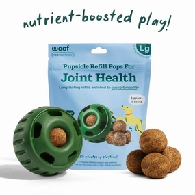 Woof Pupsicle Joint Health Pop Refills Beef Grain-Free Lickable Dog Treats, Large